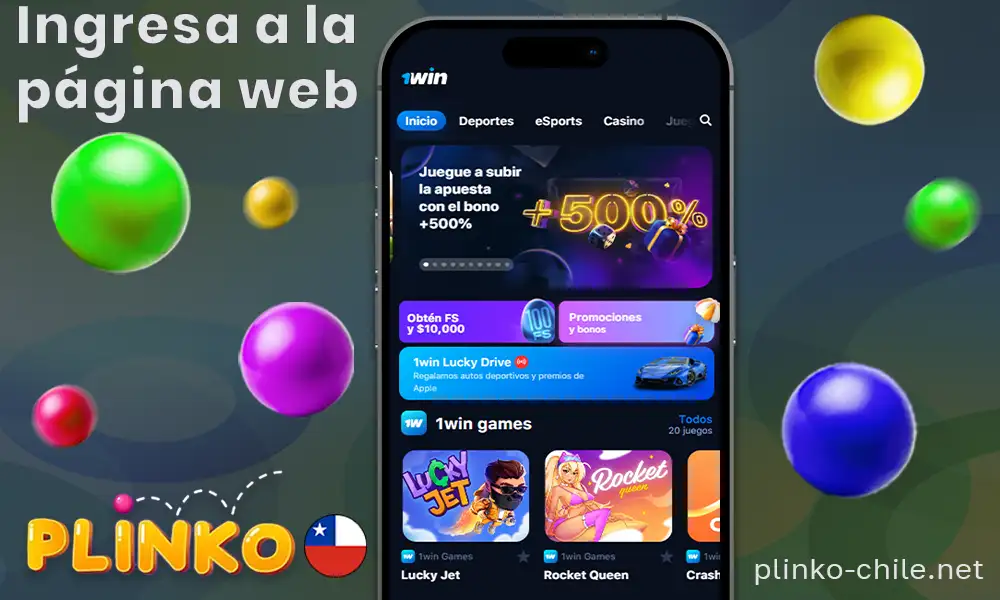 Paso 1 para registrarse en Plinko