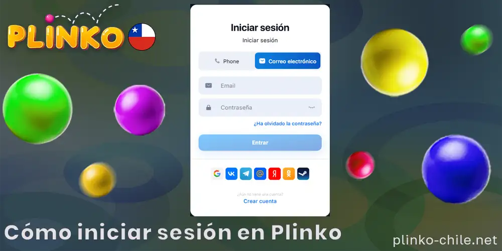 Información sobre cómo conectarse a Plinko