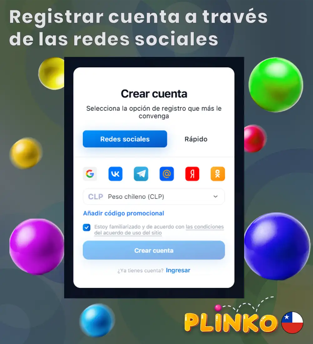 ¿Cómo me inscribo en Plinko a través de las redes sociales?