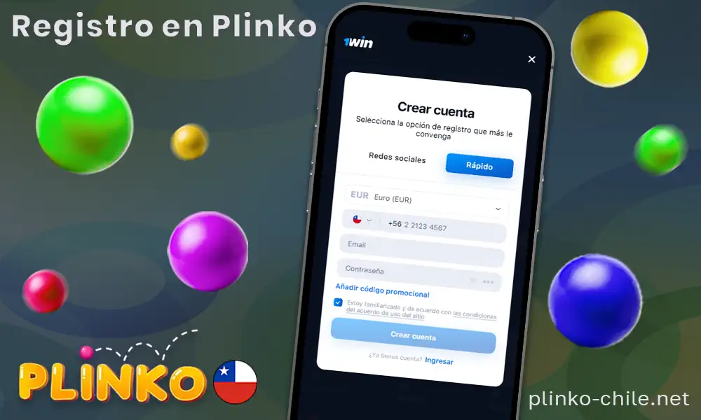 Regístrate para jugar a Plinko