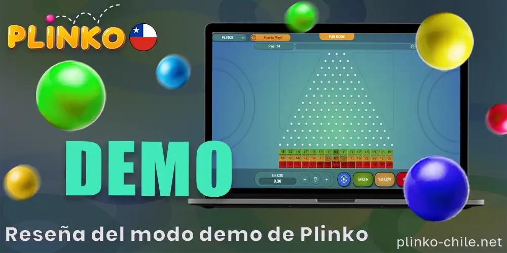 Visión general del modo demo de Plinko