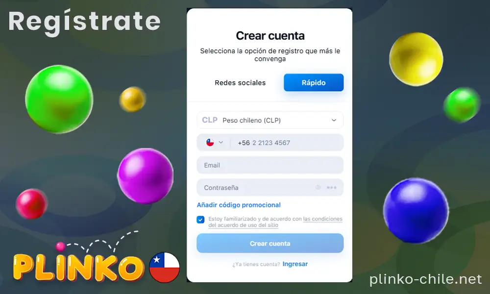 Paso 1 para canjear su vale Plinko